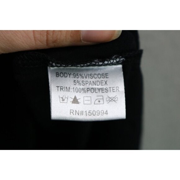 Belldini Black Long Bell Sleeves Studded Mesh Top-Large-Goth-Boho - Picture 6 of 11